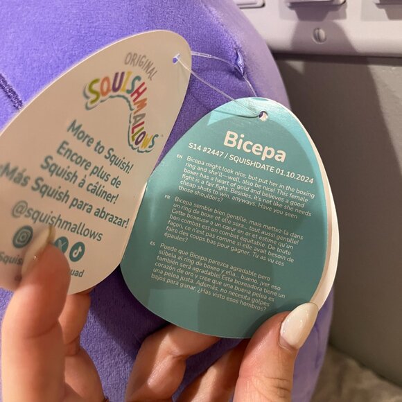 BNWT 14 inch Bicepa Purple Chow Chow Squishmallow - Picture 3 of 4